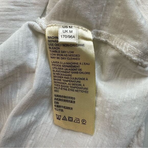 WE THE FREE Free People Patched Up White & Blue T Shirt Size Medium - Picture 6 of 13